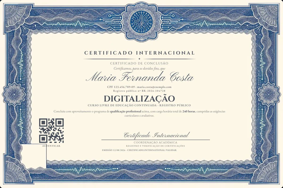 Certificado de Digitalização
