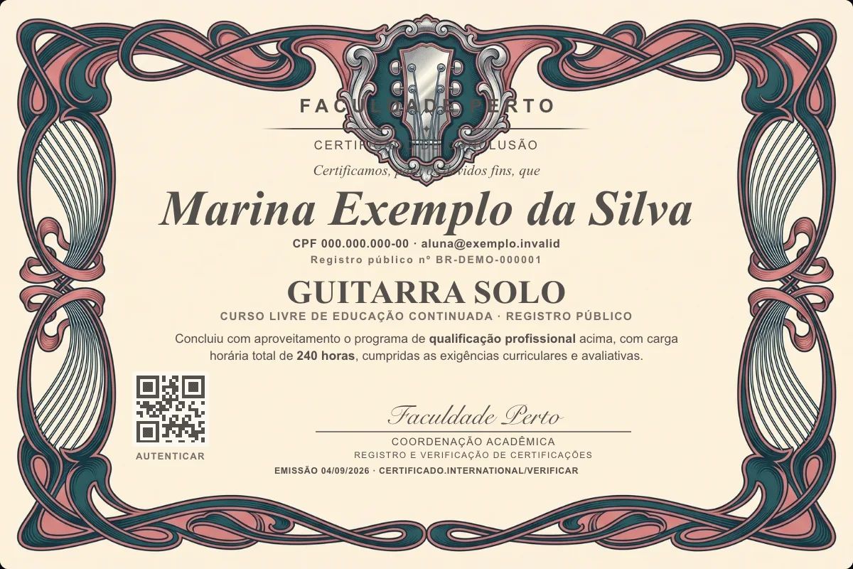 Certificado de Guitarra Solo