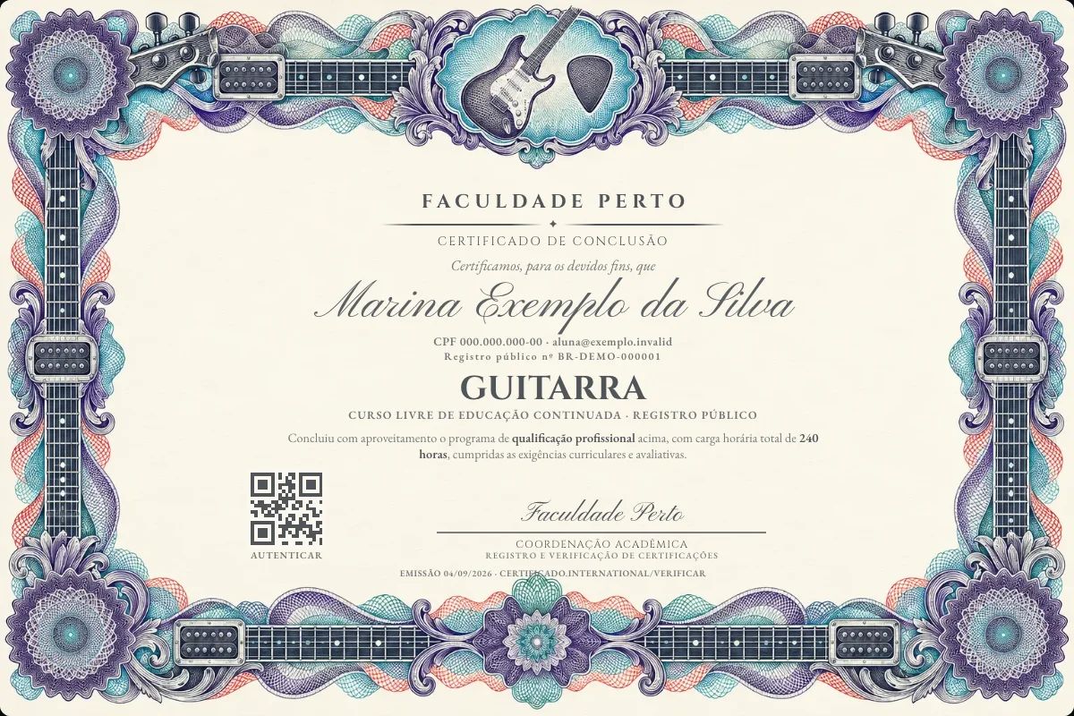 Certificado de Guitarra
