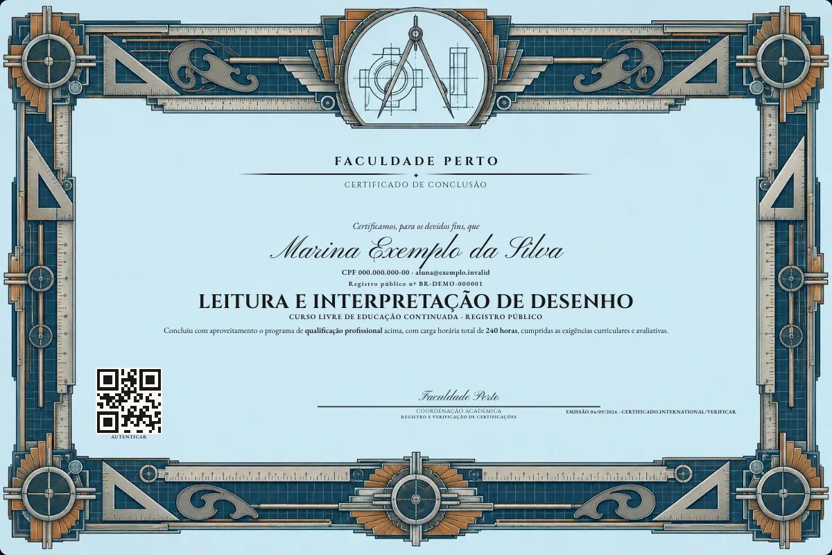 Certificado de Leitura e Interpretação de Desenho
