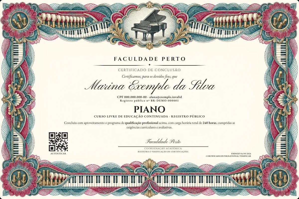 Certificado de Piano