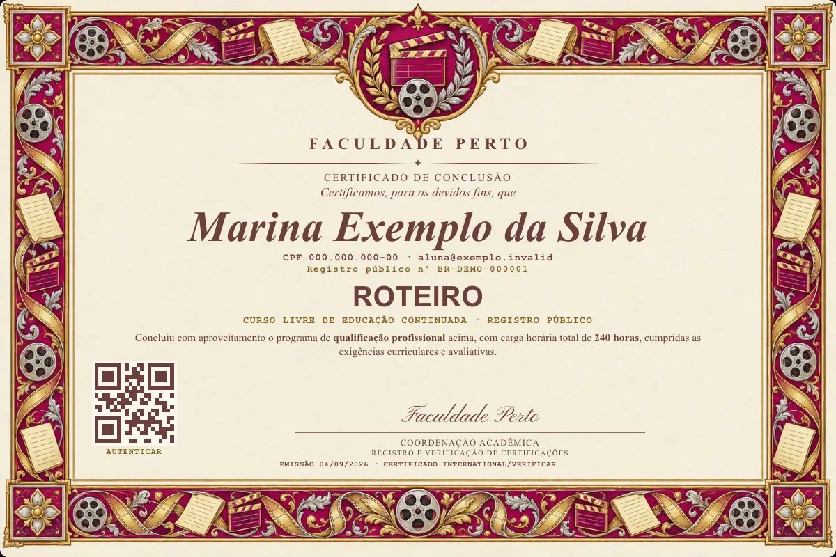 Certificado de Roteiro