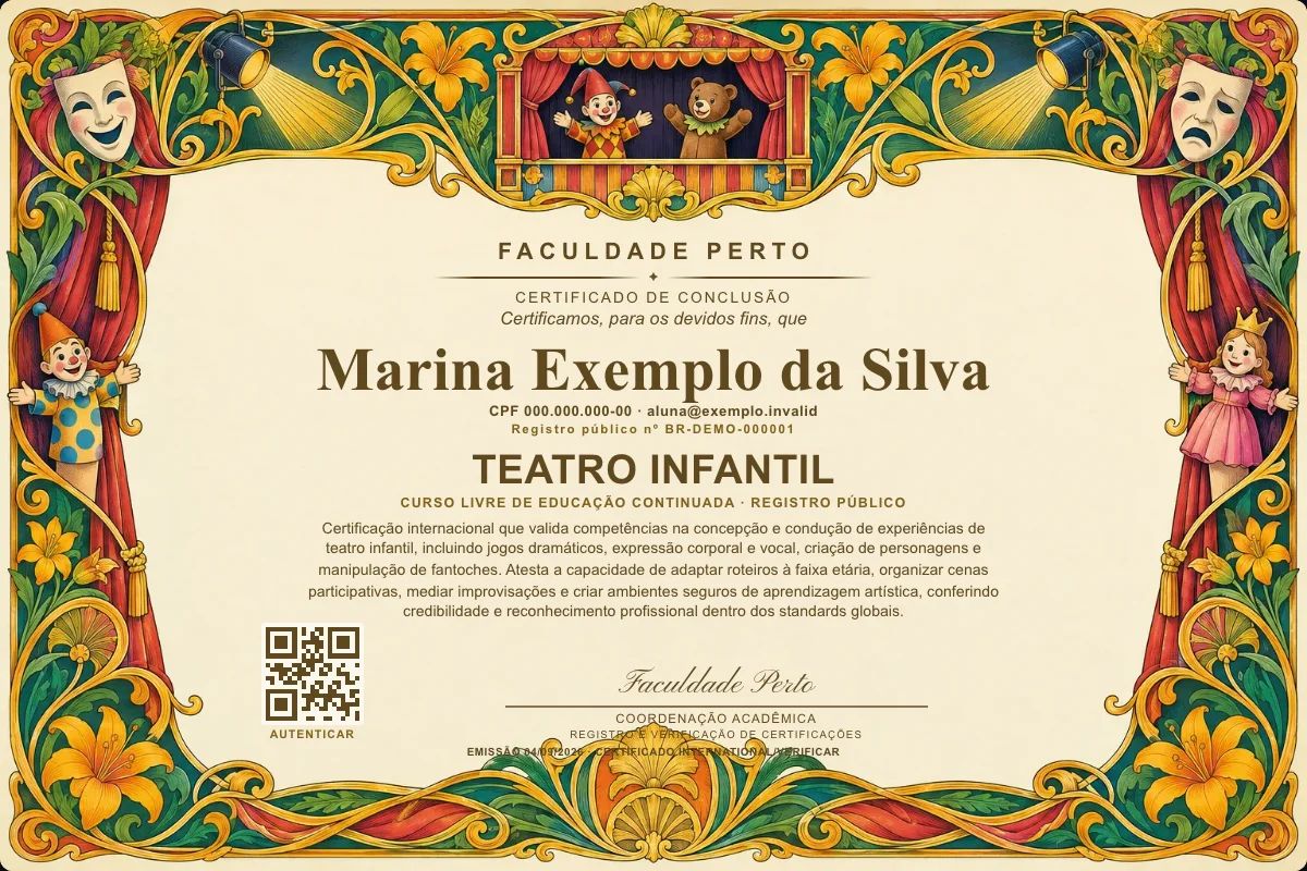Certificado de Teatro Infantil