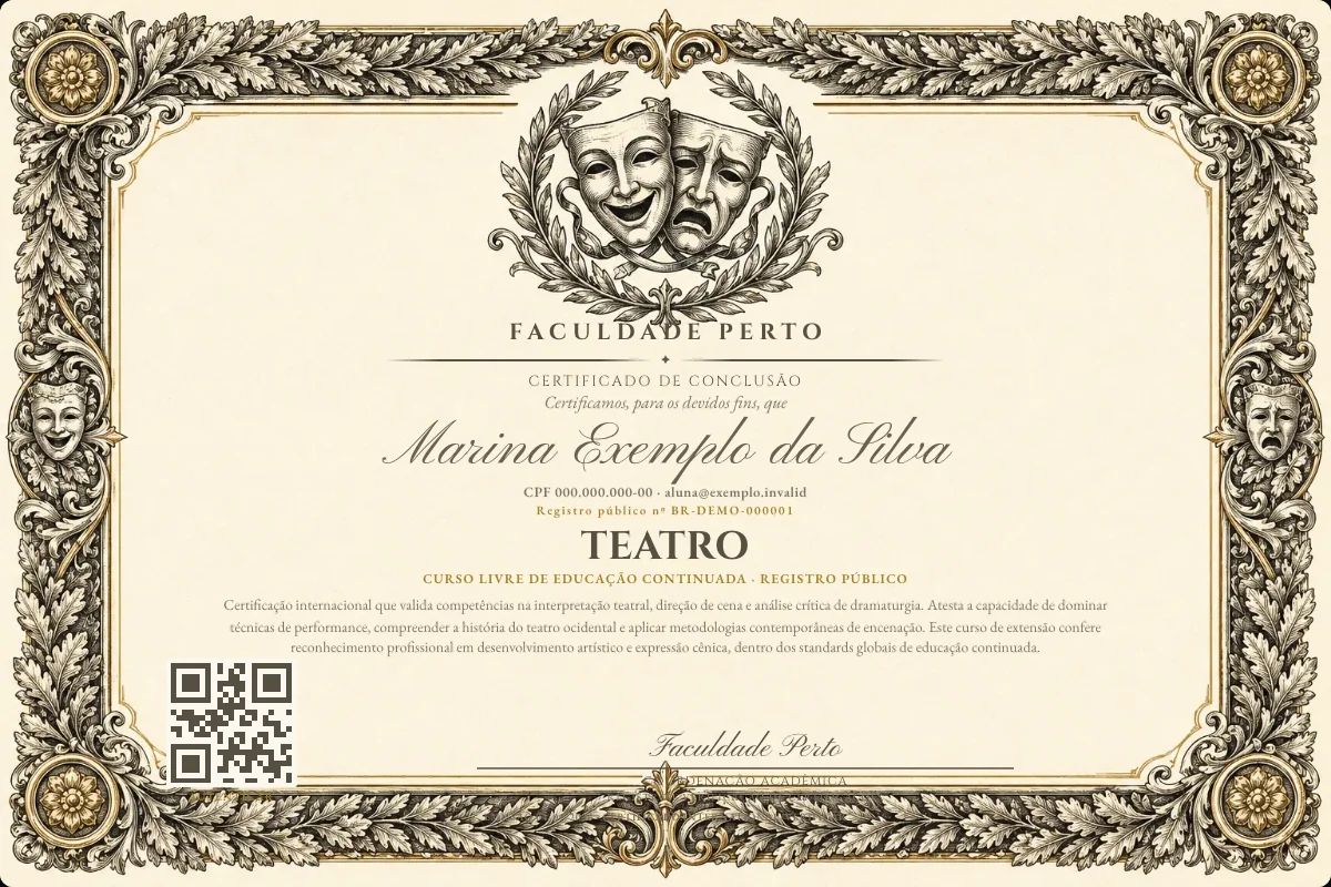 Certificado de Teatro