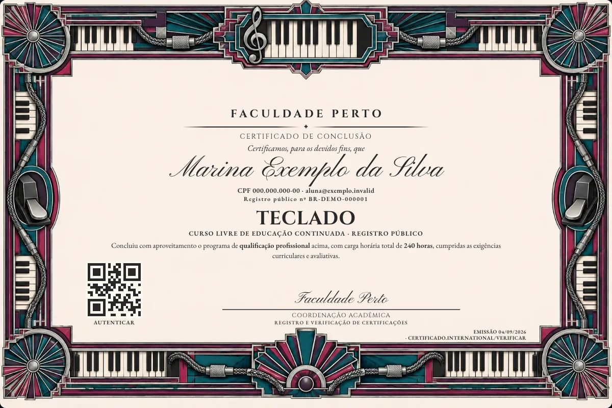 Certificado de Teclado
