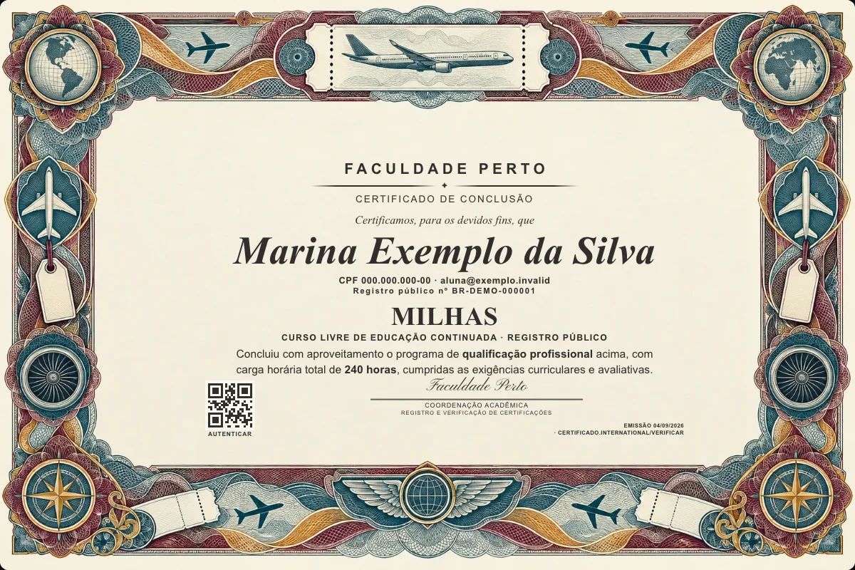 Certificado de Milhas