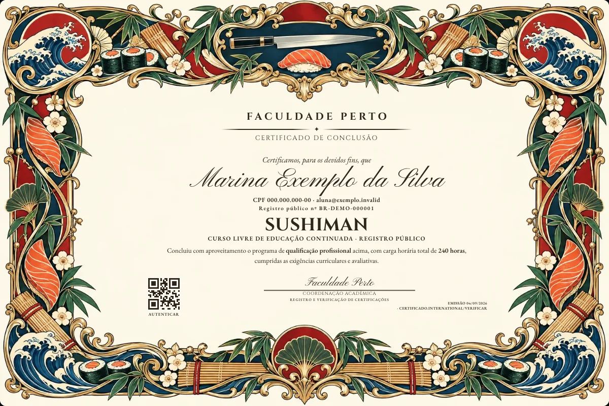 Certificado de Sushiman