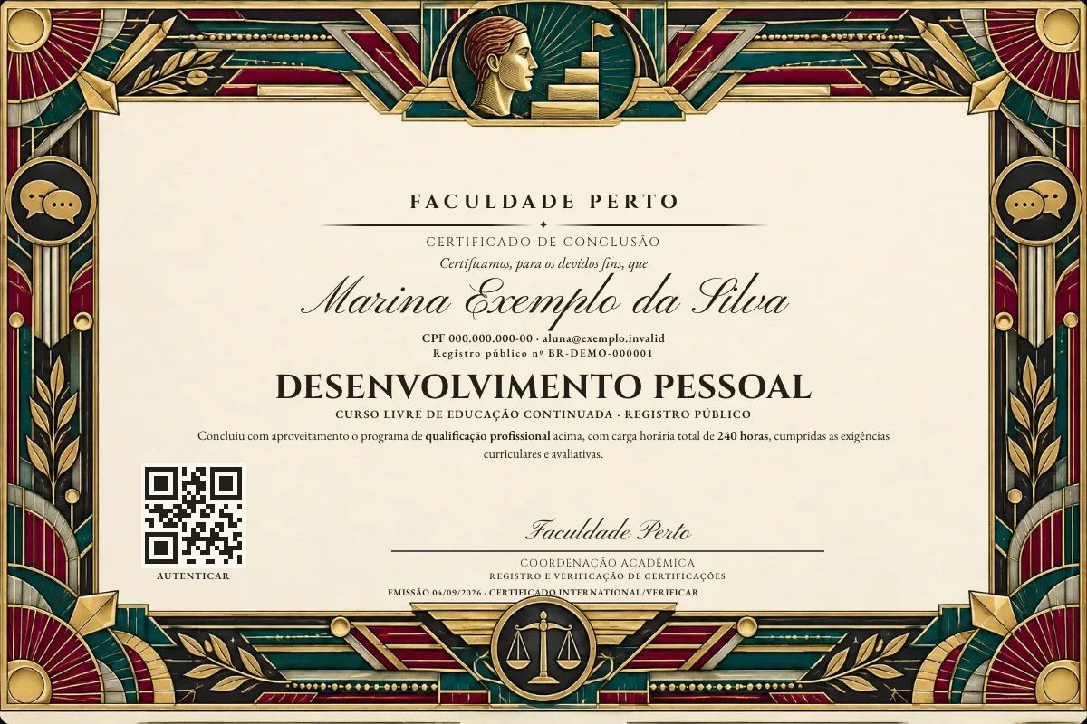 Certificado de Desenvolvimento Pessoal