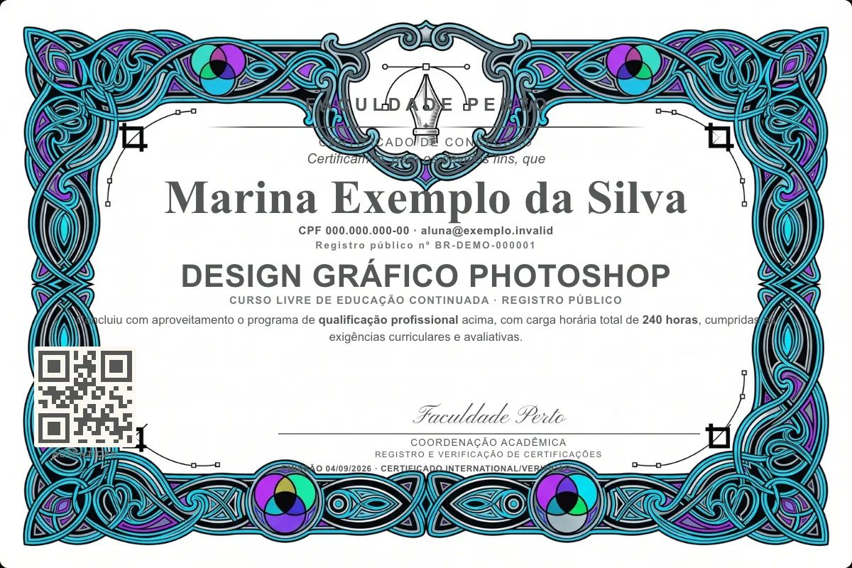 Certificado de Design Gráfico Photoshop