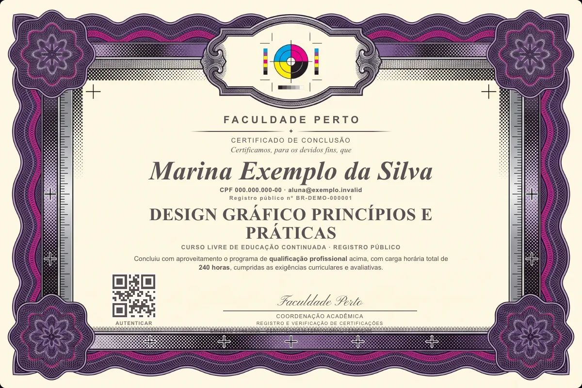 Certificado de Design Gráfico Princípios e Práticas