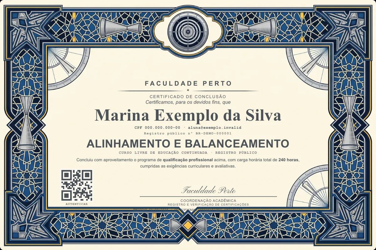 Certificado de Alinhamento e Balanceamento
