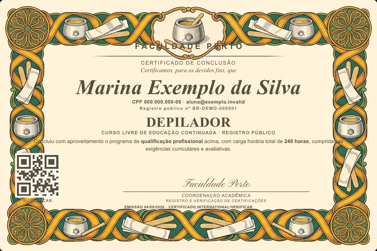 Certificado de Depilador