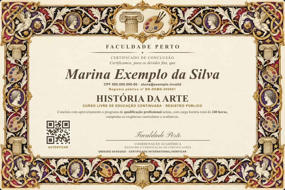 Certificado de História da Arte