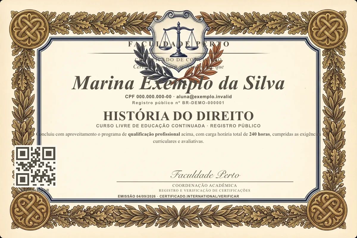 Certificado de História do Direito