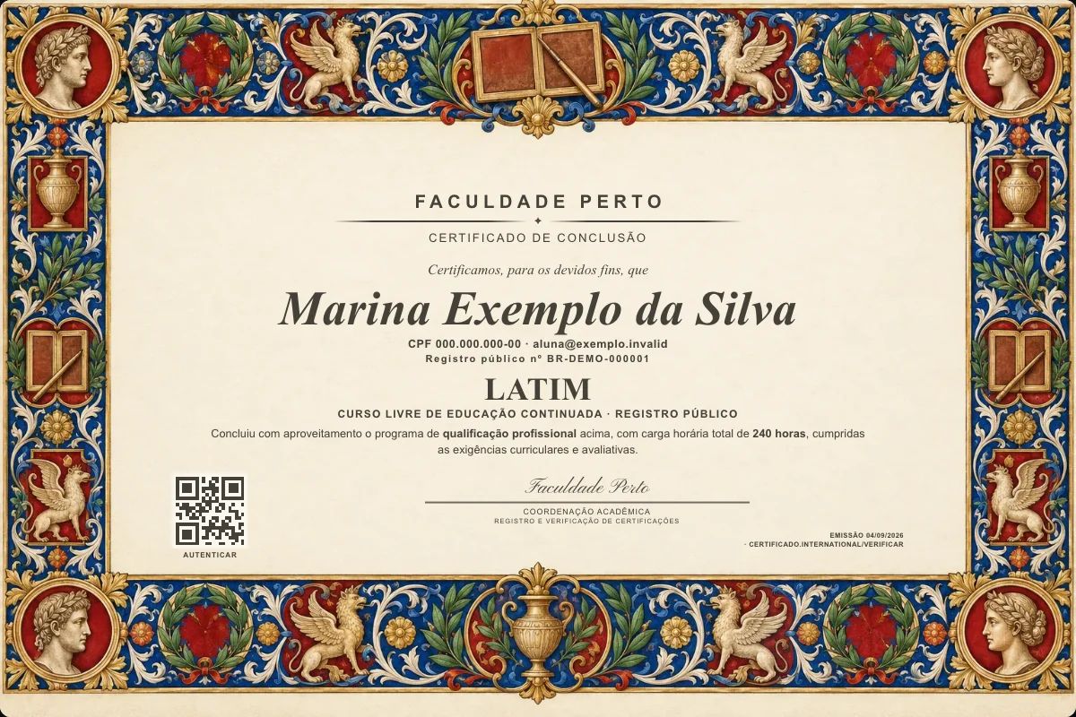 Certificado de Latim