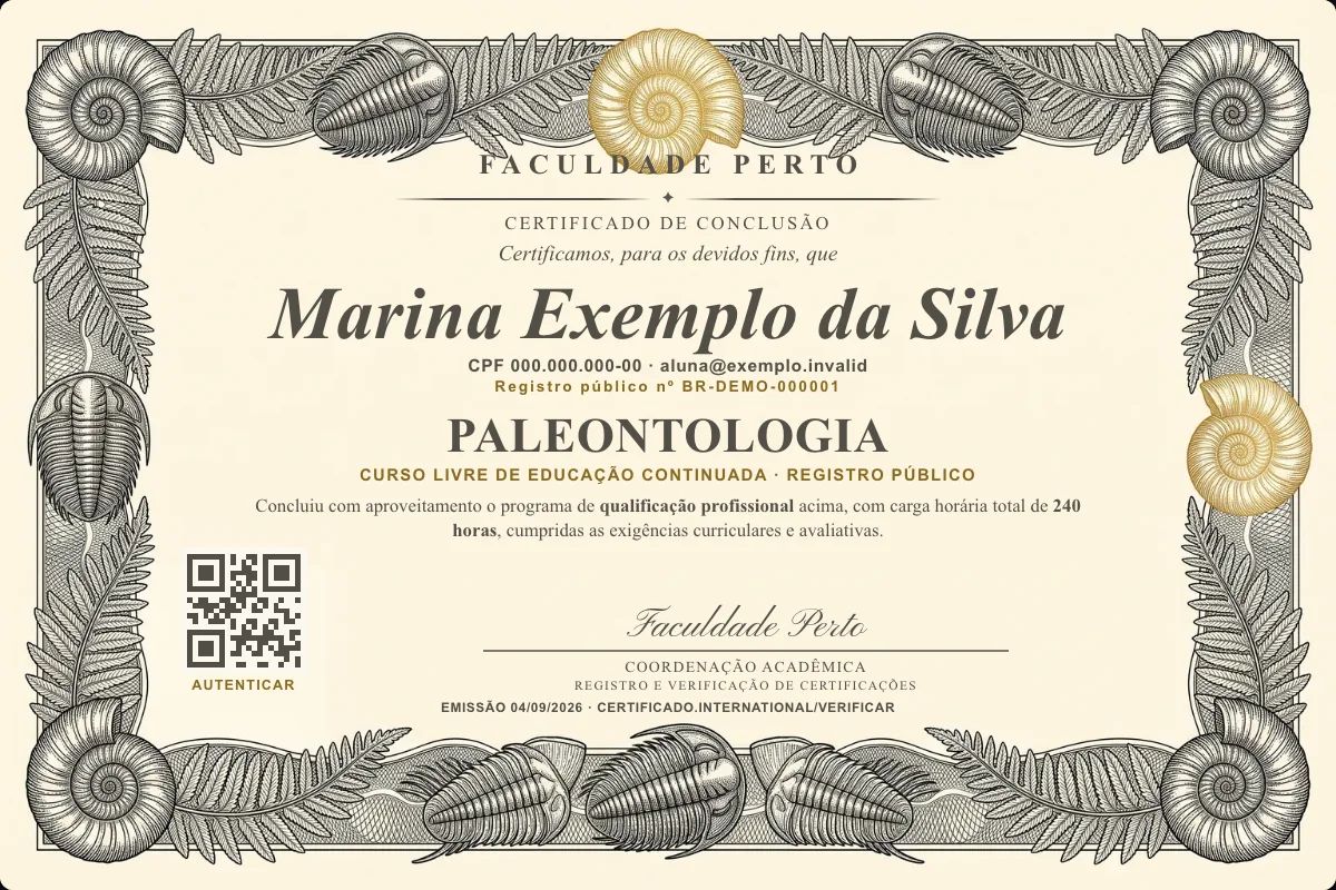 Certificado de Paleontologia