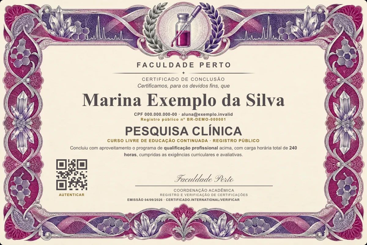 Certificado de Pesquisa Clínica
