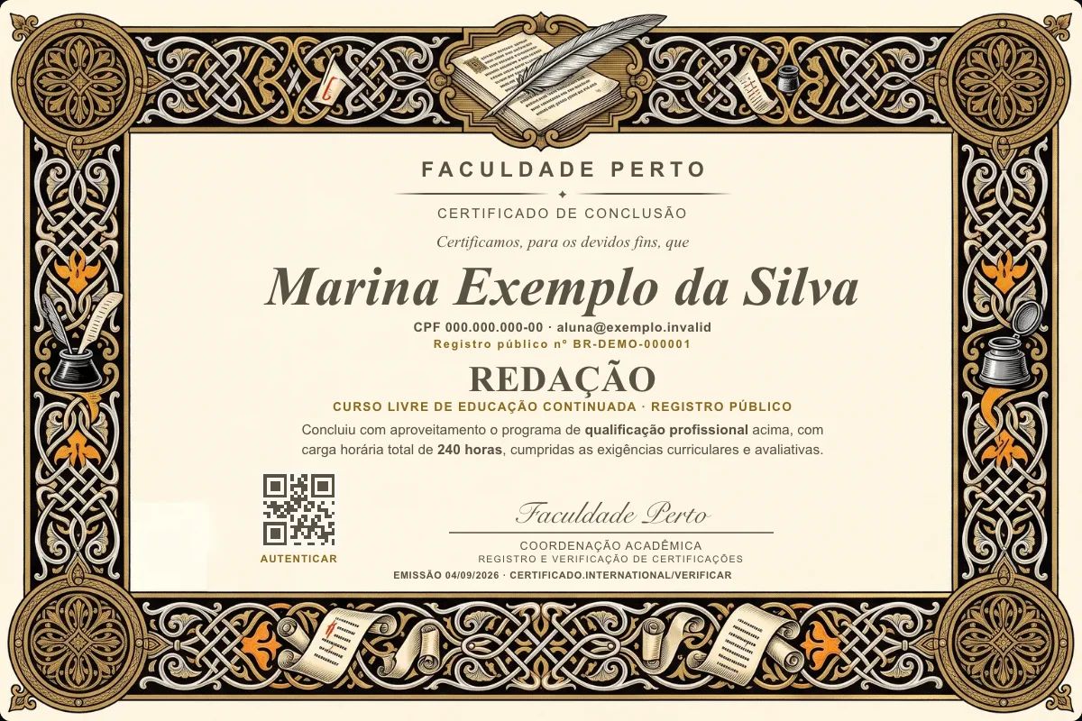 Certificado de Redação