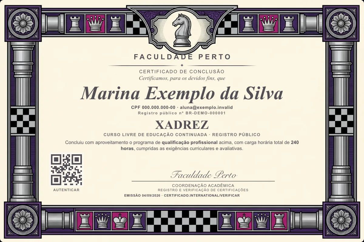 Certificado de Xadrez