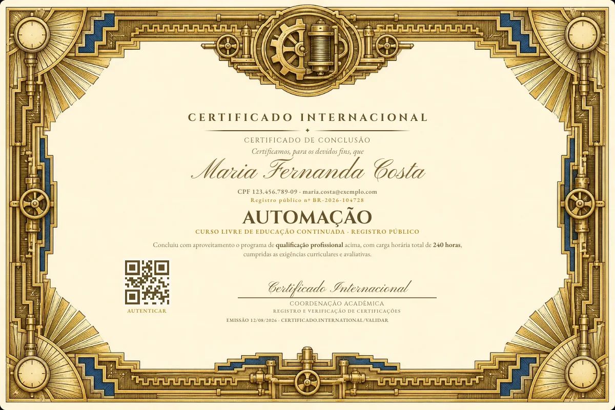Certificado de Automação
