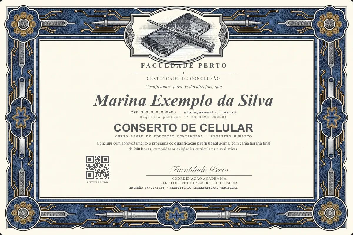 Certificado de Conserto de Celular