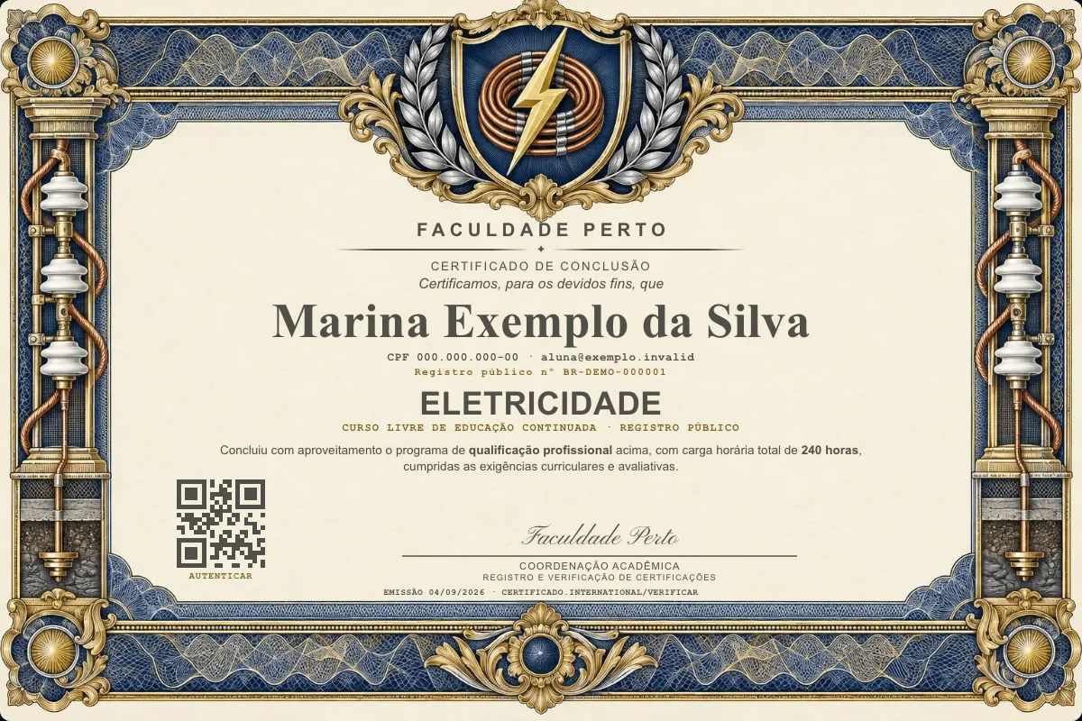 Certificado de Eletricidade
