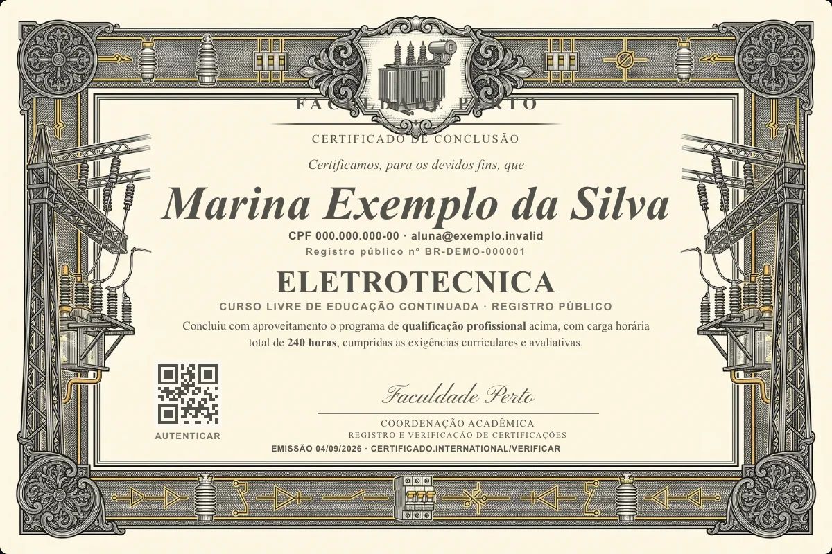 Certificado de Eletrotecnica