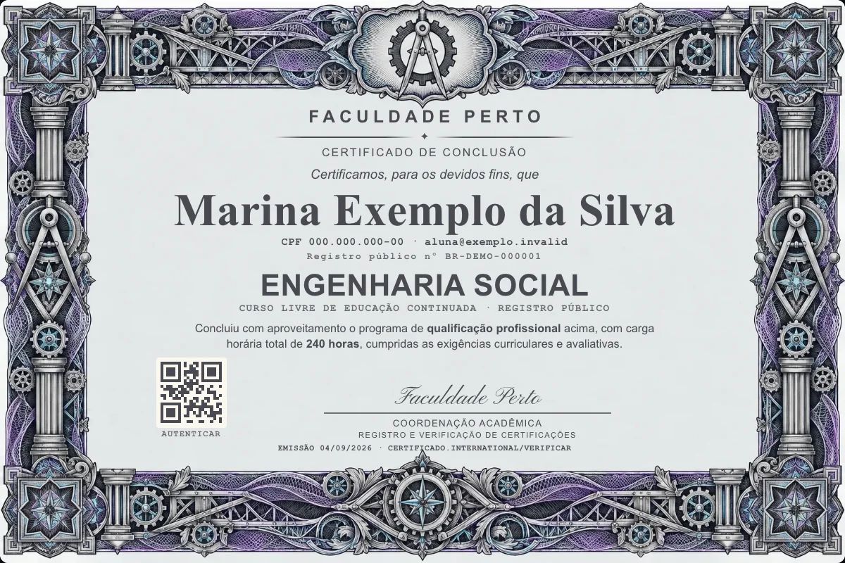 Certificado de Engenharia Social