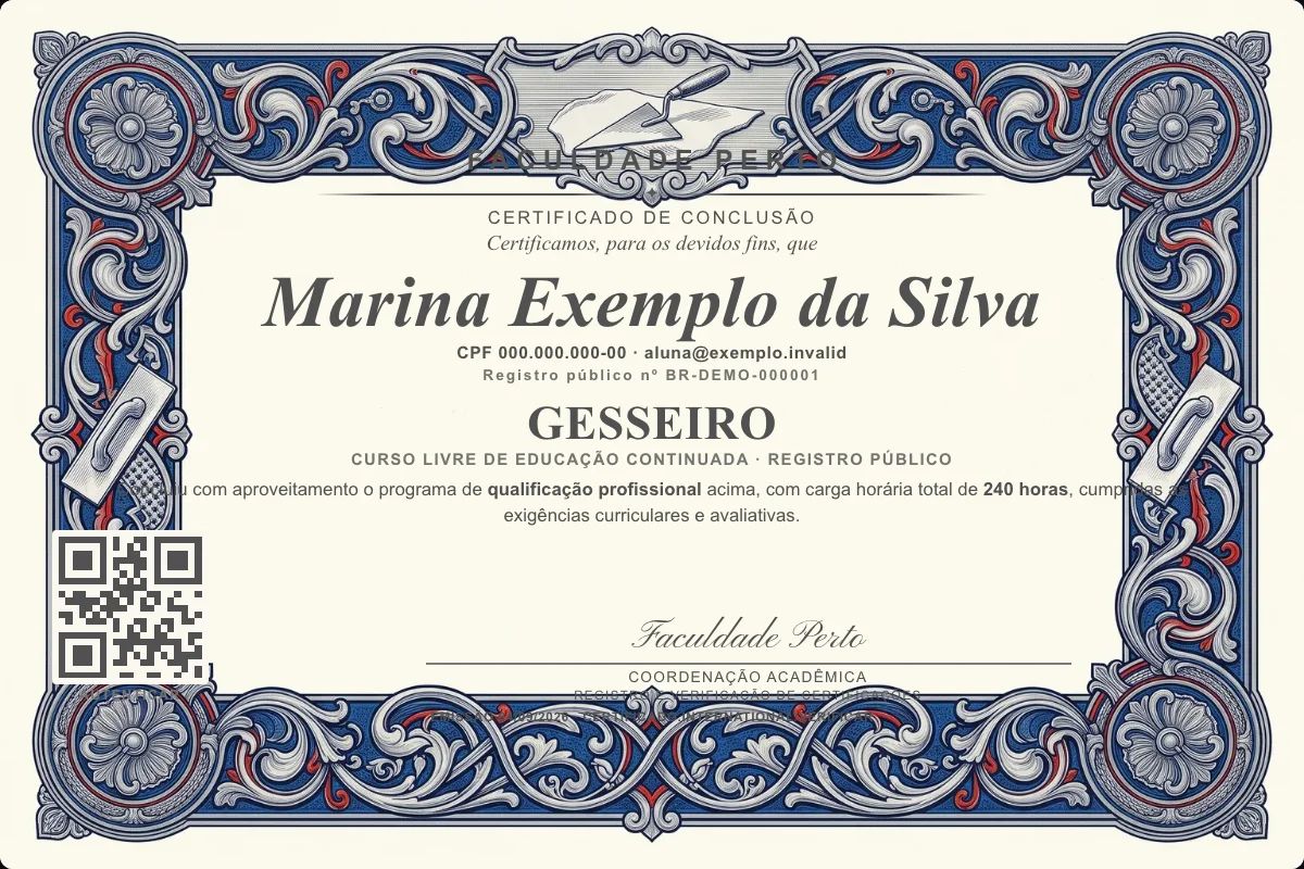 Certificado de Gesseiro