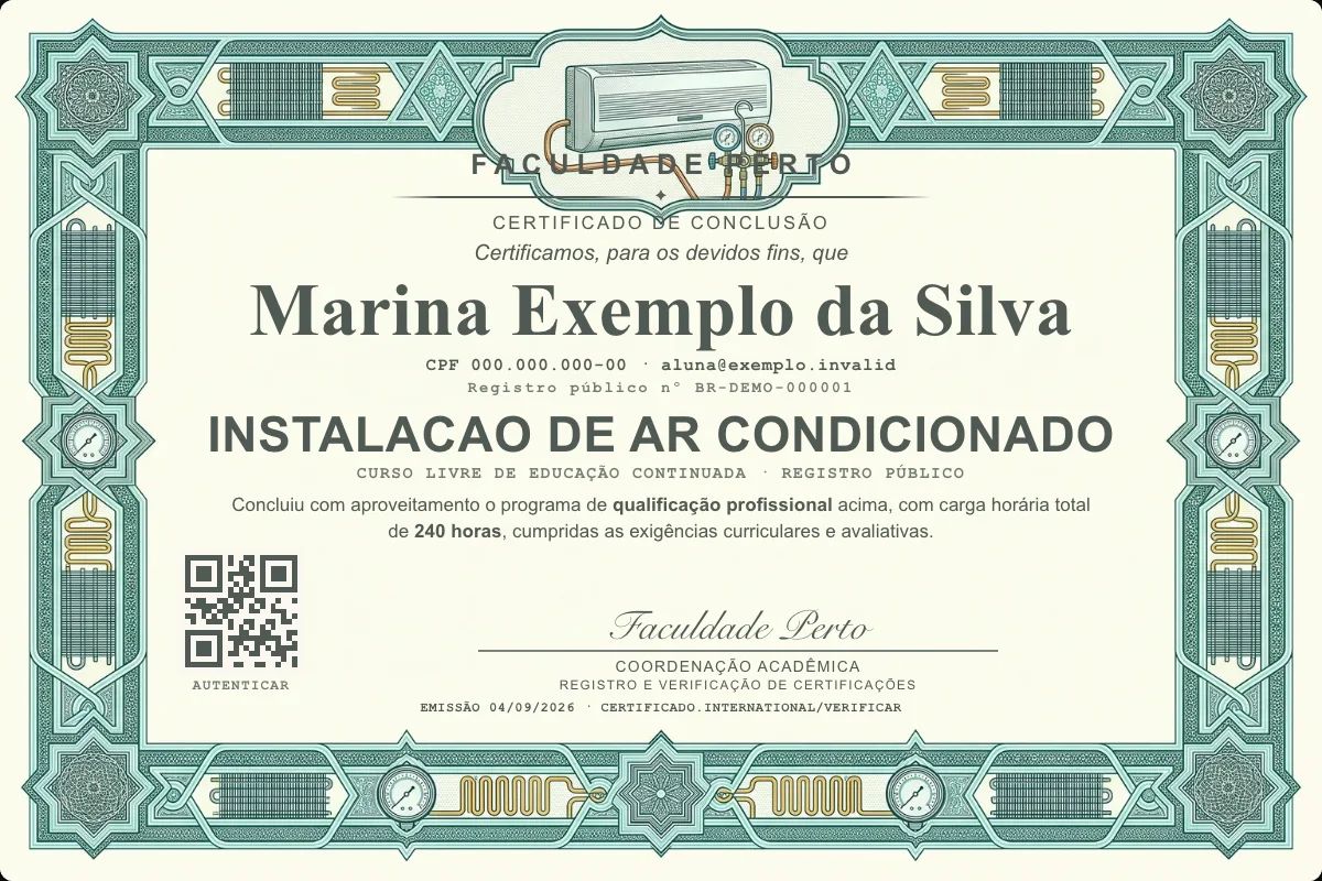 Certificado de Instalacao de Ar Condicionado