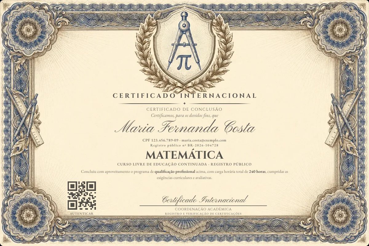 Certificado de Matemática