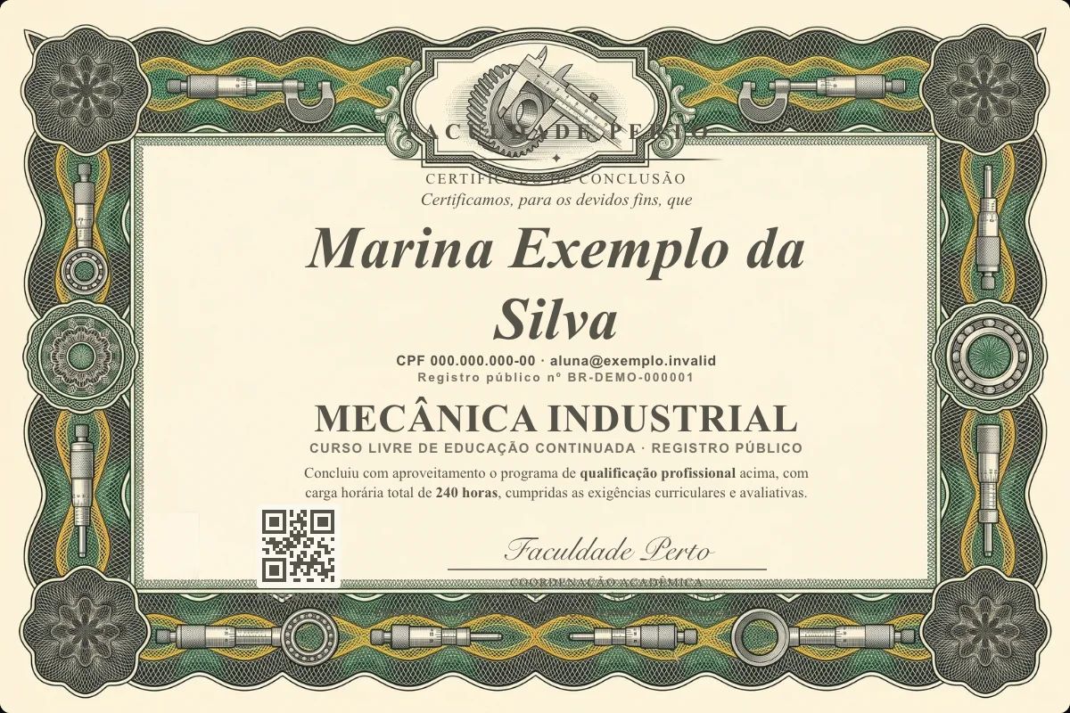 Certificado de Mecânica Industrial