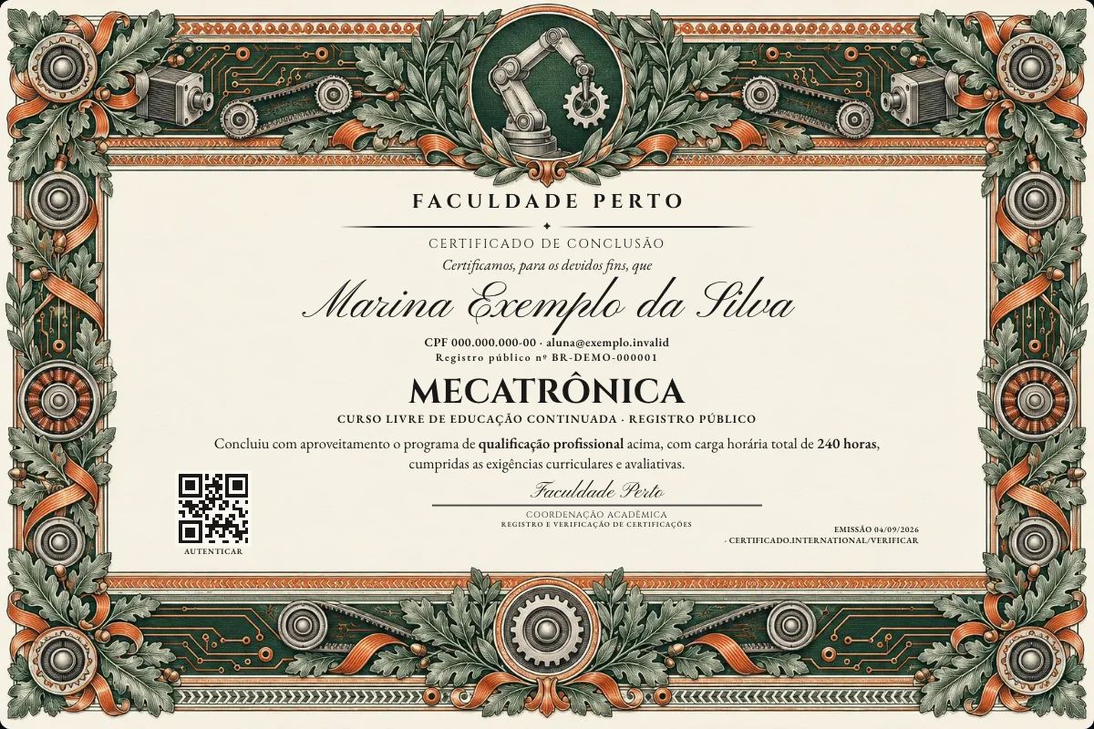 Certificado de Mecatrônica