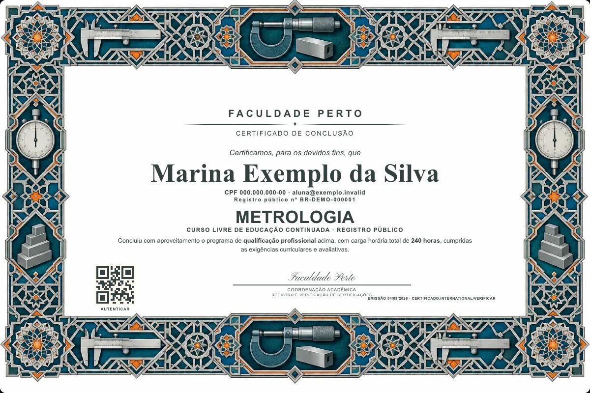Certificado de Metrologia