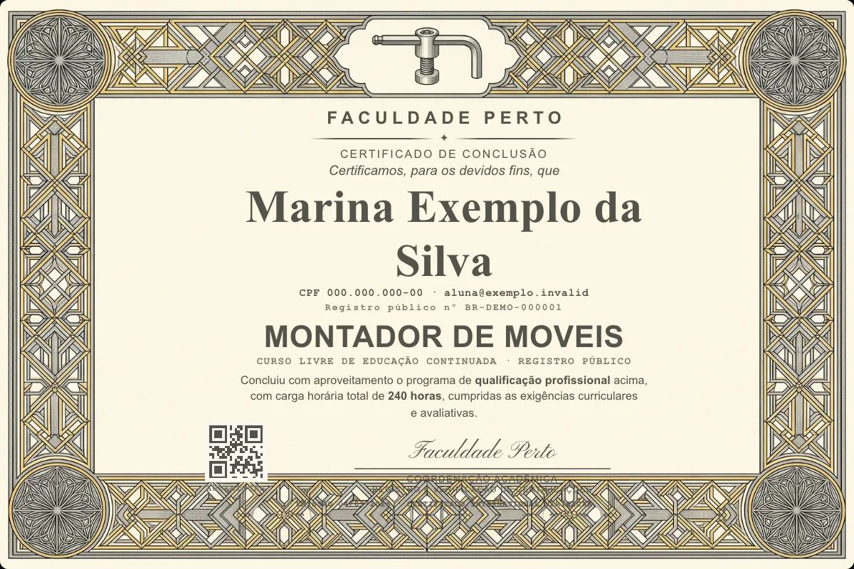 Certificado de Montador de Moveis