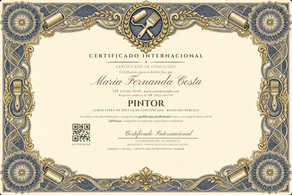 Certificado de Pintor