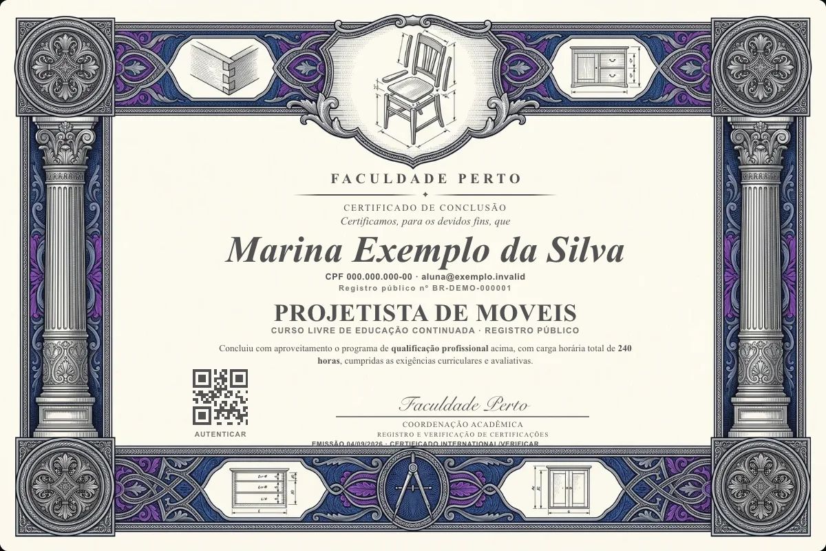 Certificado de Projetista de Moveis