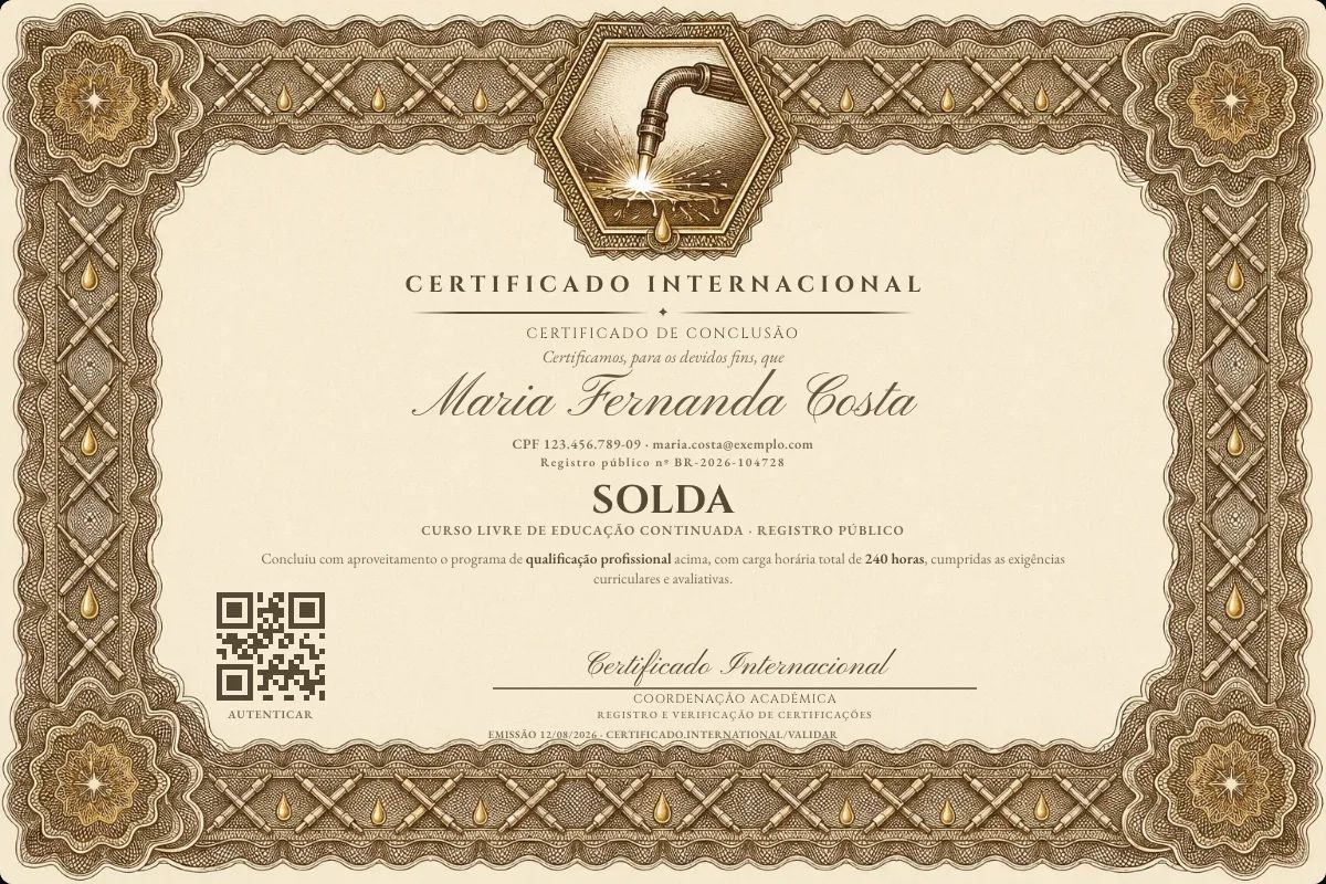Certificado de Solda