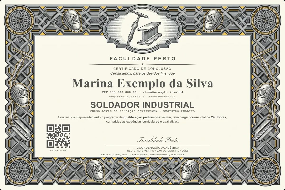 Certificado de Soldador Industrial
