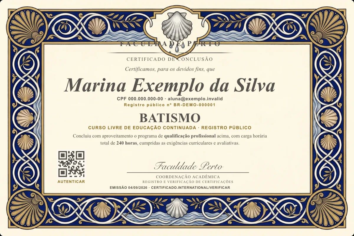 Certificado de Batismo
