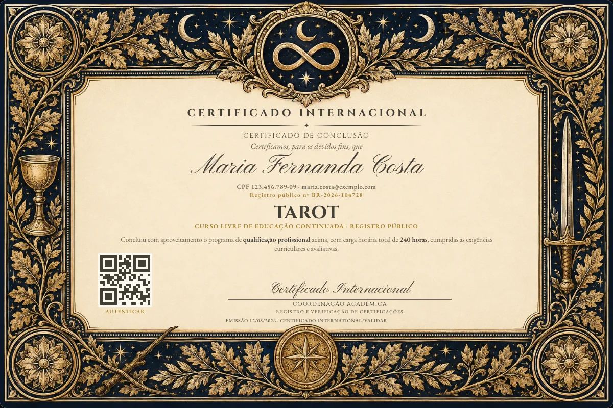 Certificado de Tarot
