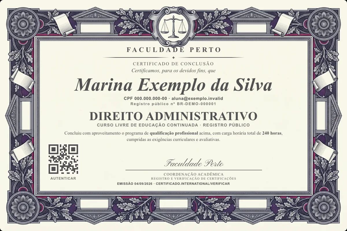 Certificado de Direito Administrativo