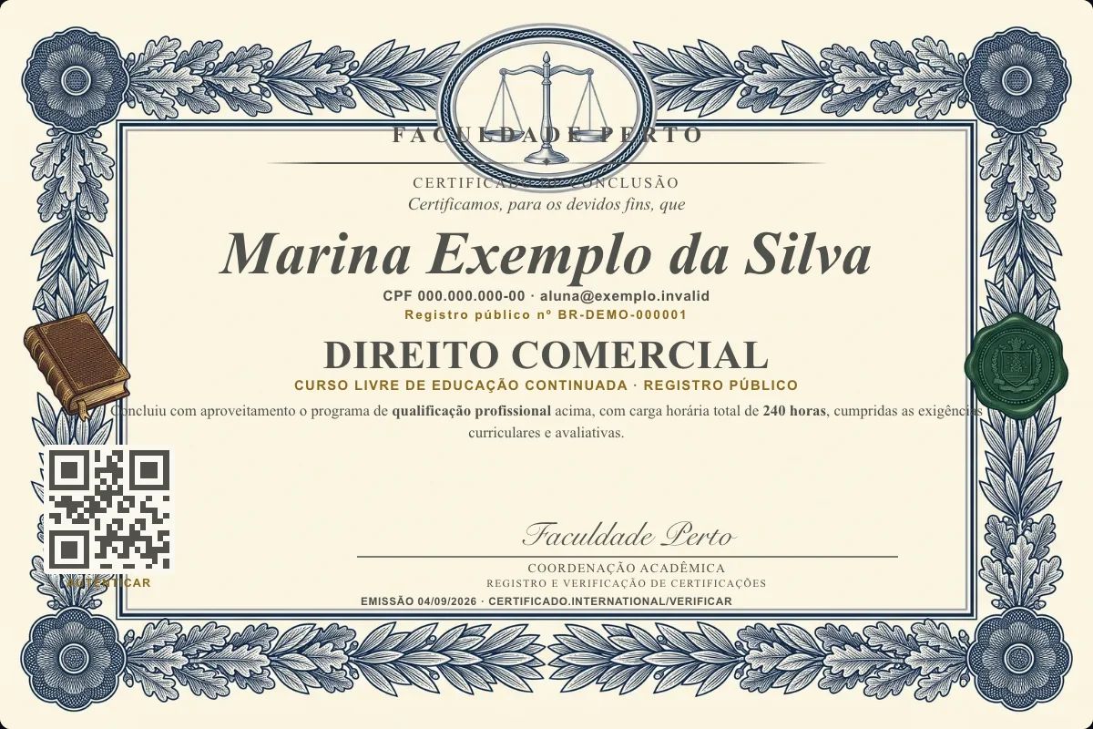 Certificado de Direito Comercial