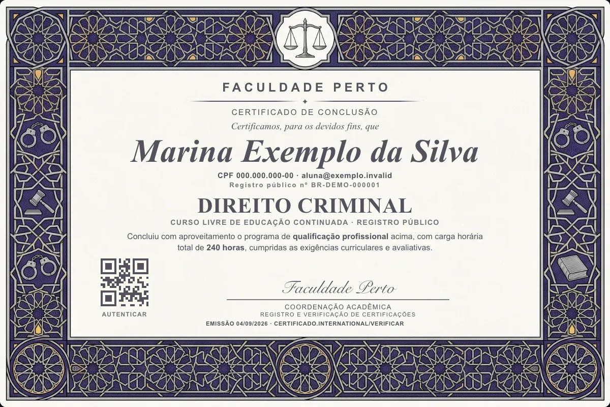 Certificado de Direito Criminal