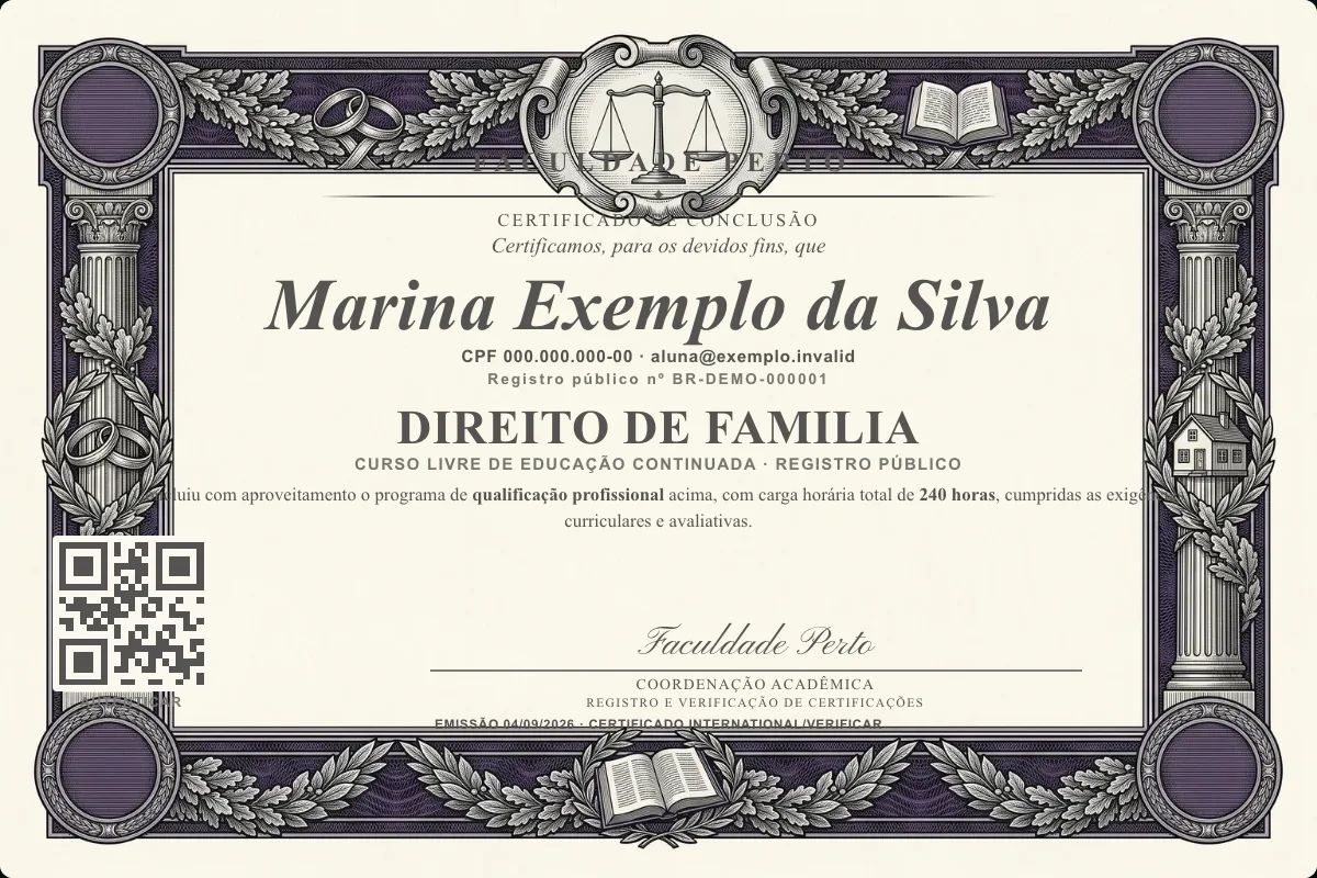 Certificado de Direito de Familia