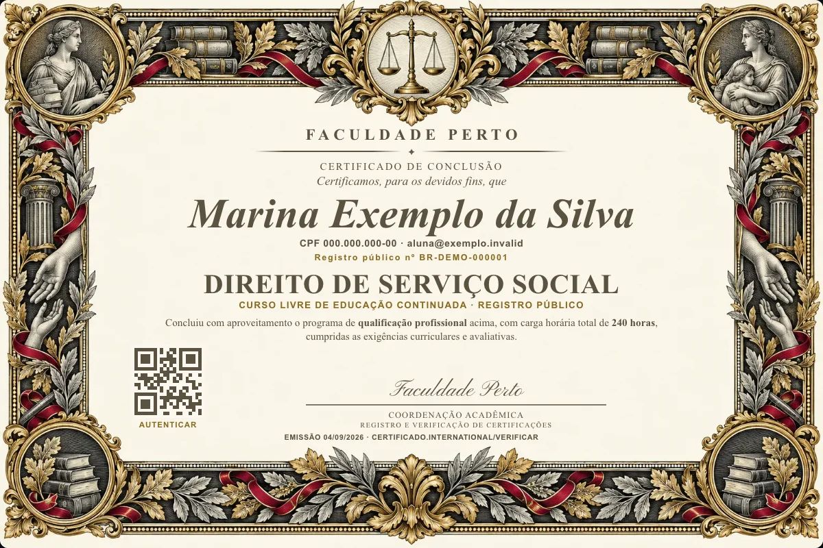 Certificado de Direito de Serviço Social