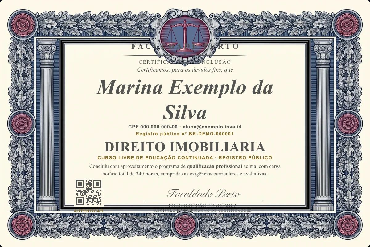 Certificado de Direito Imobiliaria