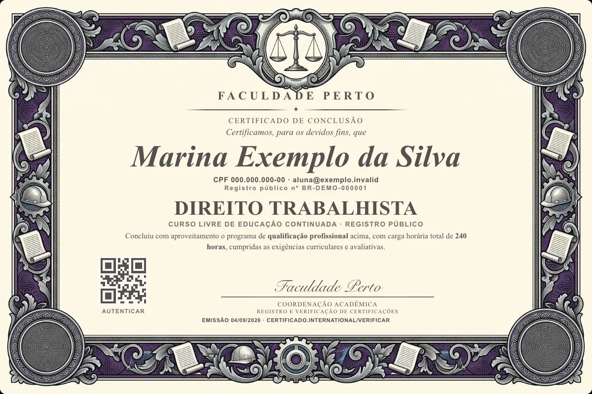 Certificado de Direito Trabalhista