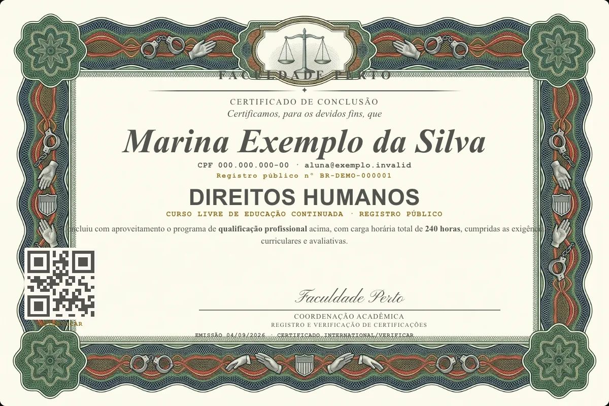 Certificado de Direitos Humanos