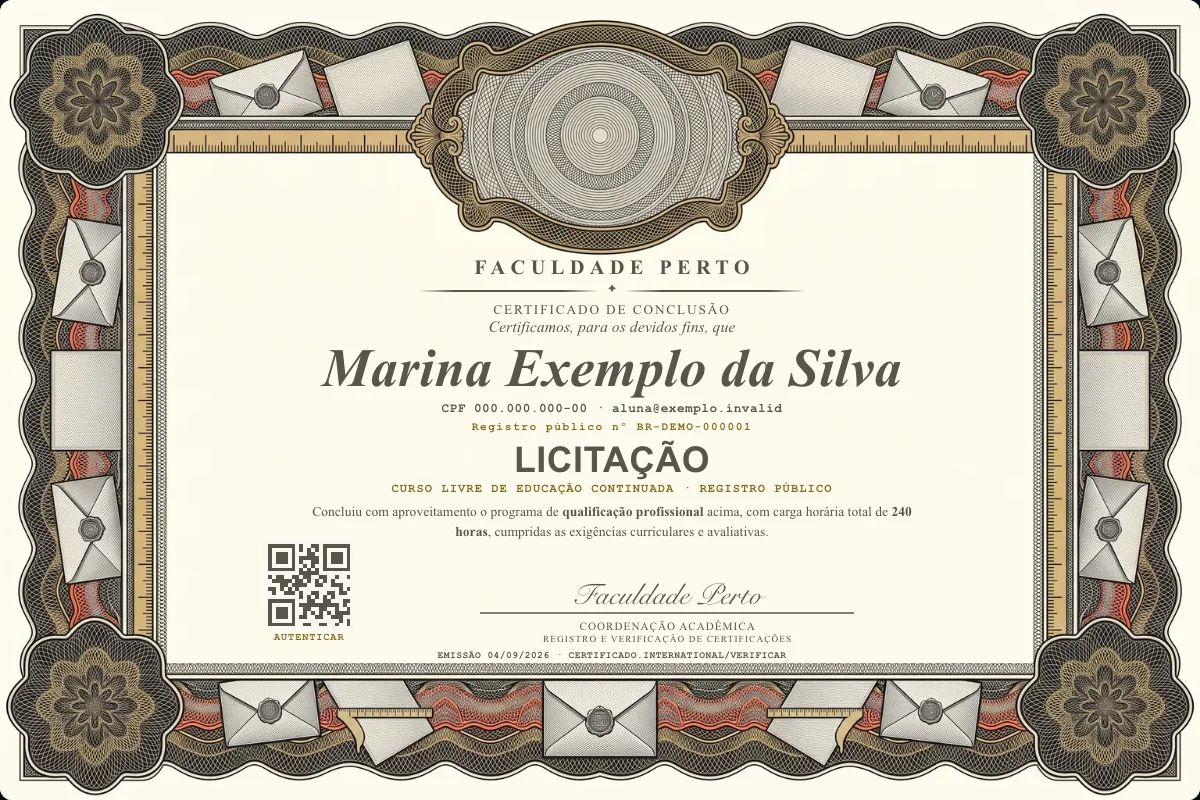 Certificado de Licitação